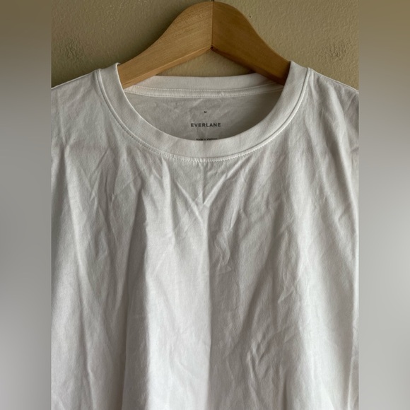 New Everlane Women Crew Neck White Tee Shirt Size Medium - Picture 4 of 8